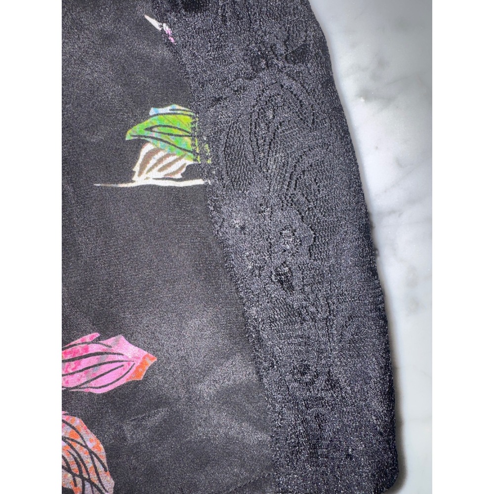 Maeve Anthropologie Black Silk Floral Lace Trim Camisole Top Womens Size 8 - Picture 5 of 8